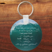 Isaiah 41 10 Bijbelverse Button Sleutelhanger (Voorkant)