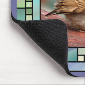 Isaiah 41:10 Bijbelverse met vogel-Glas in lood Muismat (Hoek)