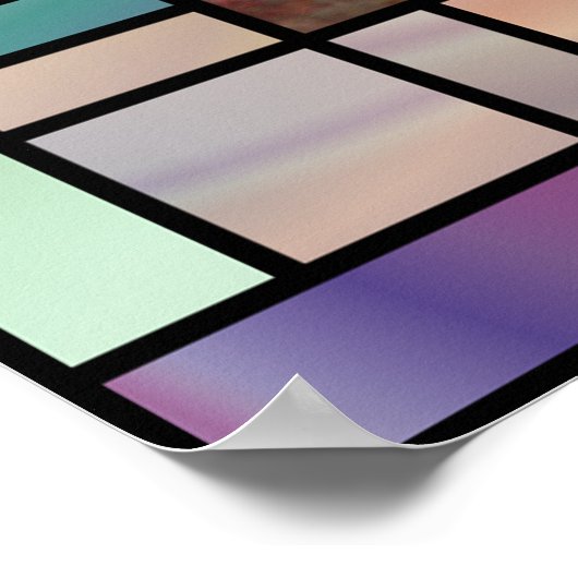 Isaiah 41:10 Bijbelverse met vogel-Glas in lood Poster (Hoek)