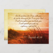 Isaiah 41:10 Bijbelversie Niet bang dat ik bij je  Briefkaart (Voorkant / Achterkant)