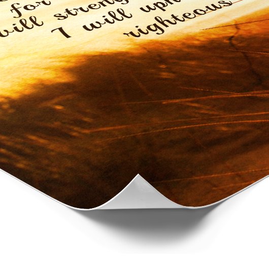 Isaiah 41:10 Bijbelversie Niet bang dat ik bij je  Poster (Hoek)