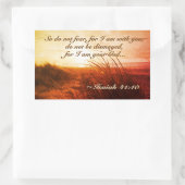 Isaiah 41:10 Bijbelversie Niet bang dat ik bij je  Rechthoekige Sticker (Tas)