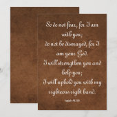 Isaiah 41:10 Bijbelversie voor krachtige vlakke Ka (Voorkant / Achterkant)