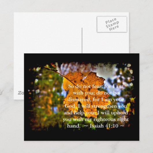 Isaiah 41:10 briefkaart (Voorkant / Achterkant)