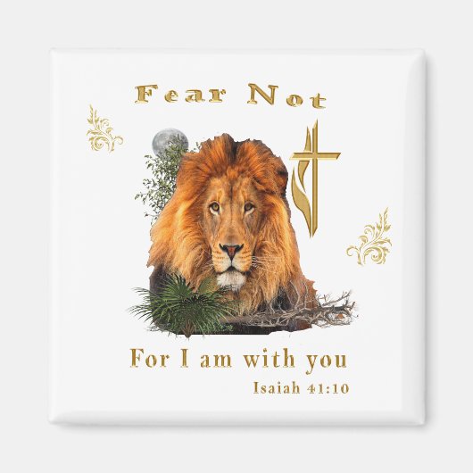 Isaiah 41:10 Christelijk Magnet (Voorkant)