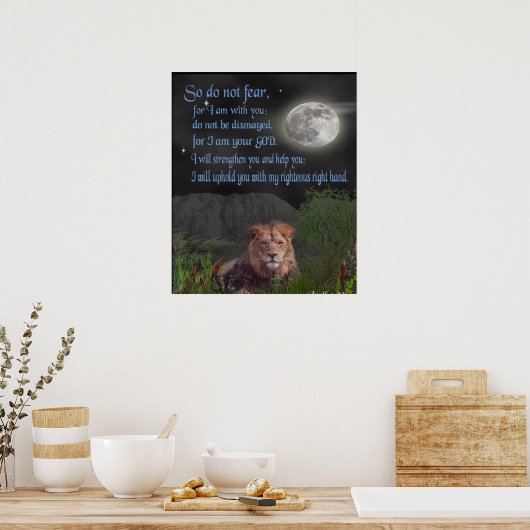 Isaiah 41:10 Christelijk poster (Keuken)