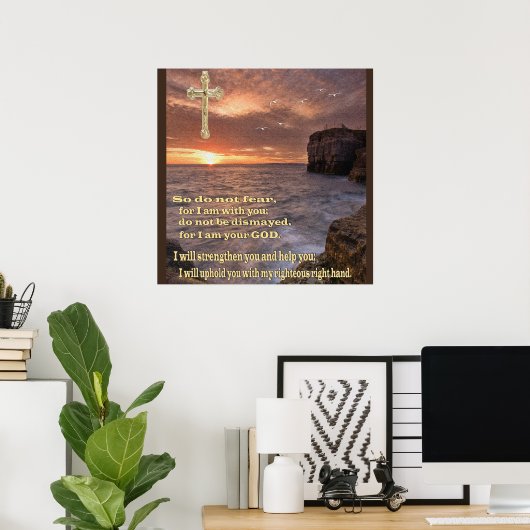 isaiah 41 10 Christelijk poster (Thuiskantoor)