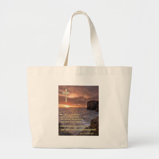 Isaiah 41: 10 Christelijke geschenken Grote Tote Bag (Voorkant)