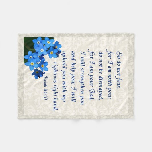 Isaiah 41:10 fleece deken (Voorkant (Horizontaal))