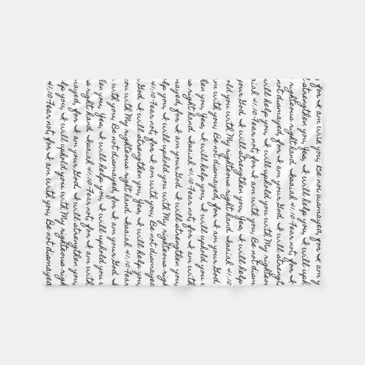 Isaiah 41:10 fleece deken (Voorkant (Horizontaal))