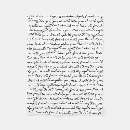 Isaiah 41:10 fleece deken (Voorkant)