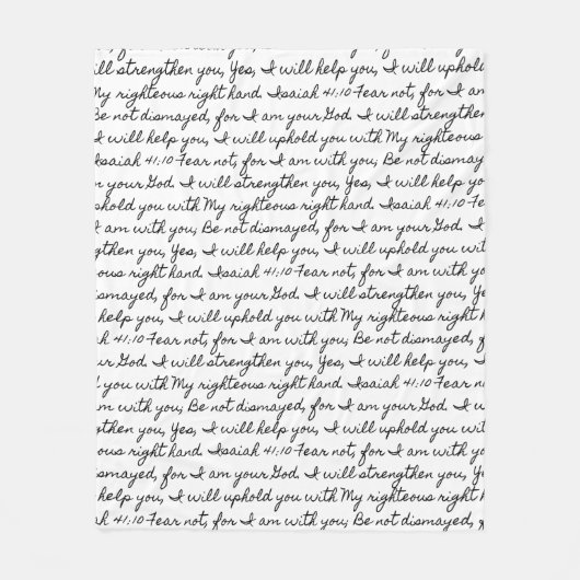 Isaiah 41:10 fleece deken (Voorkant)