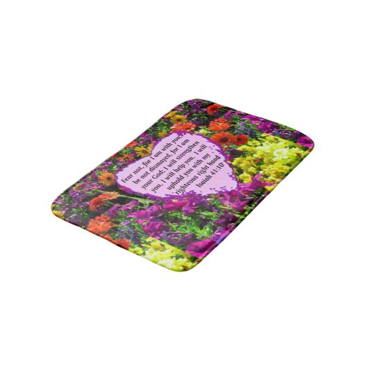  ISAIAH 41:10 FLORAL ONTWERP BADMAT (Gekanteld)
