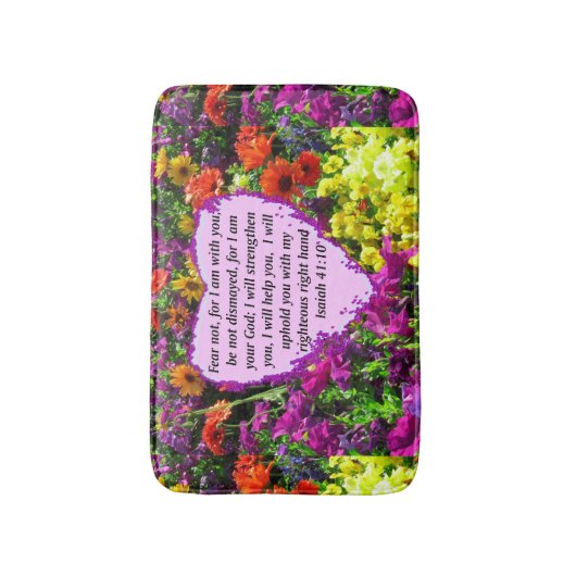  ISAIAH 41:10 FLORAL ONTWERP BADMAT (Voorkant Verticaal)