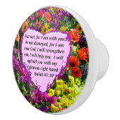  ISAIAH 41:10 FLORAL ONTWERP KERAMISCHE KNOP (Rechts)