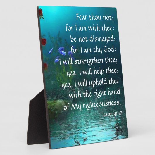 Isaiah 41:10 fotoplaat (Zijkant)