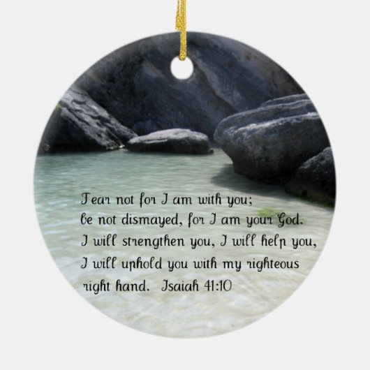 Isaiah 41:10 keramisch ornament (Achterkant)