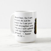 Isaiah 41:10 koffiemok (Voorkant links)