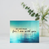 Isaiah 41:10 maakt zich geen zorgen over bijbels C Briefkaart (Staand voorkant)