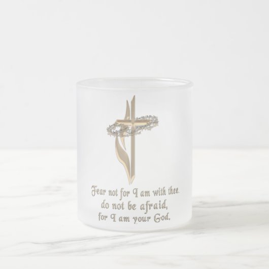 Isaiah 41:10 matglas koffiemok (Center)