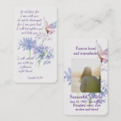 Isaiah 41:10 Memorial Memory Card voor scripts Visitekaartje (Voorkant / Achterkant)