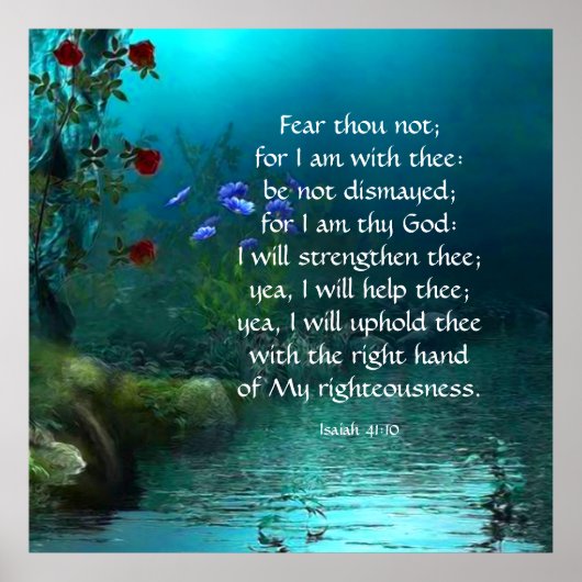 Isaiah 41:10 poster (Voorkant)