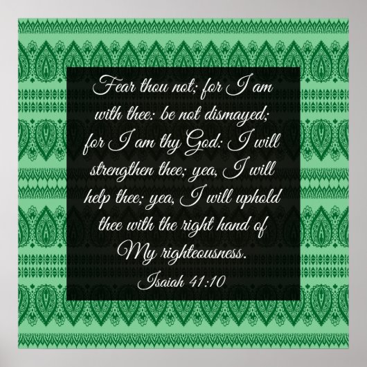 Isaiah 41:10 poster (Voorkant)