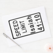 Isaiah 41:10 rechthoekige sticker (Envelop)