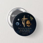 Isaiah 41:10 ronde button 5,7 cm (Voorkant /achterkant)