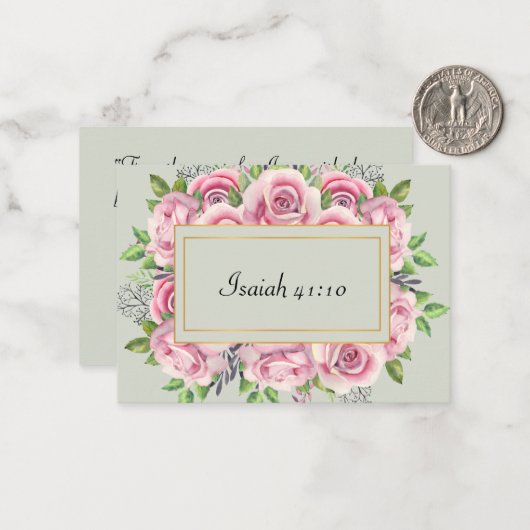 Isaiah 41:10 Scripture Note Card Notitiekaartje (Voorkant / Achterkant in situ)