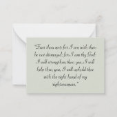 Isaiah 41:10 Scripture Note Card Notitiekaartje (Achterkant)