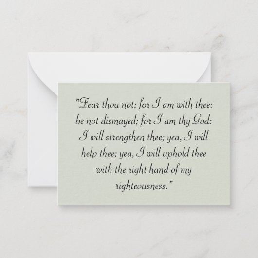 Isaiah 41:10 Scripture Note Card Notitiekaartje (Achterkant)