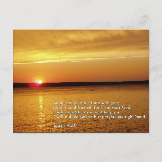 Isaiah 41:10 Sunset Briefkaart (Voorkant)