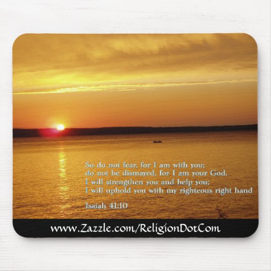 Isaiah 41:10 Sunset Muismat (Voorkant)