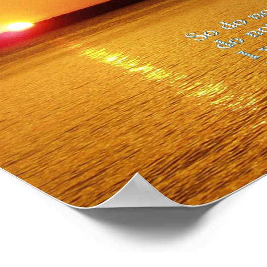 Isaiah 41:10 Sunset Poster (Hoek)