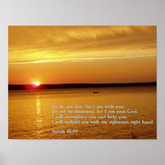 Isaiah 41:10 Sunset Poster (Voorkant)