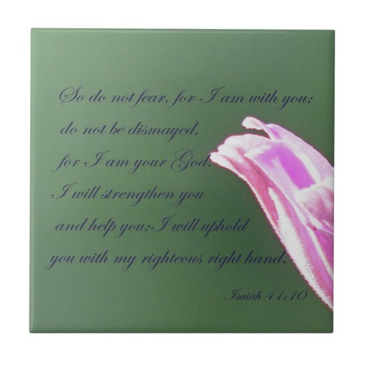 Isaiah 41:10 tegeltje (Voorkant)