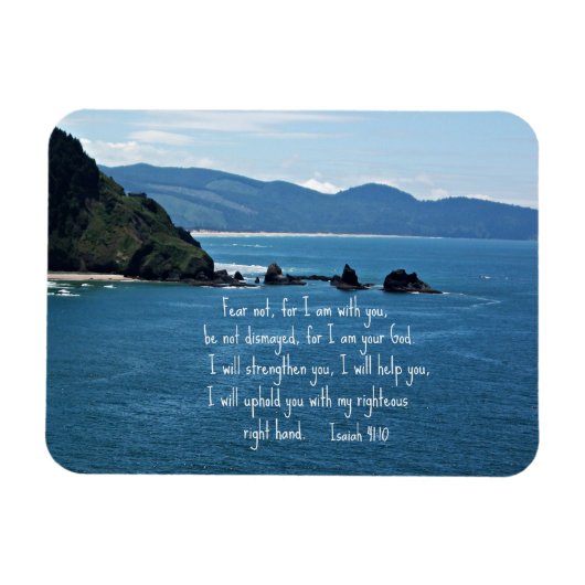 Isaiah 41:10 Vrees niet voor mij... Magneet (Horizontaal)