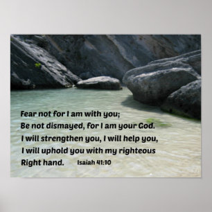 Isaiah 41:10 Vrees niet voor mij... Poster