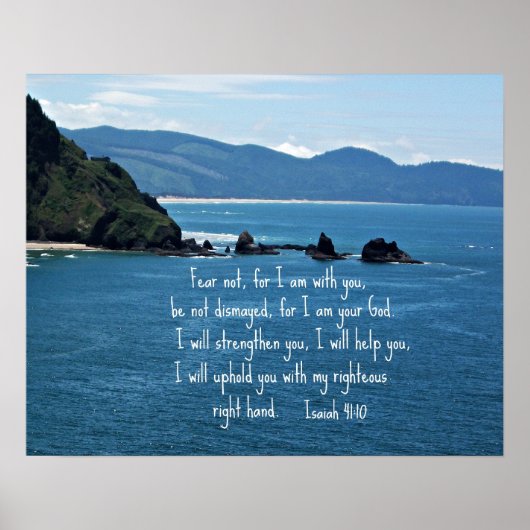 Isaiah 41:10 Vrees niet voor mij... Poster (Voorkant)