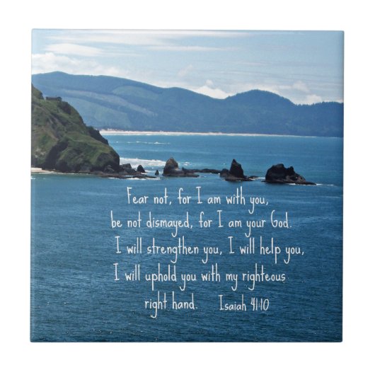 Isaiah 41:10 Vrees niet voor mij... Tegeltje (Voorkant)