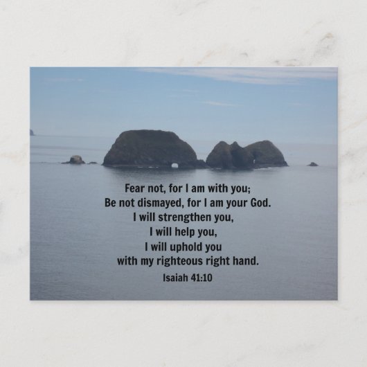 Isaiah 41:10 Vrees niet, want ik ben bij jou Briefkaart (Voorkant)