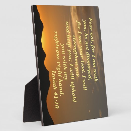 Isaiah 41:10 Vrees niet, want ik ben bij jou Fotoplaat (Zijkant)