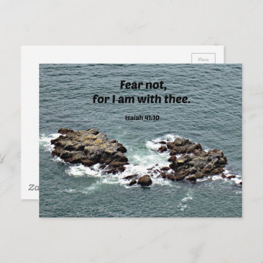 Isaiah 41:10 Vrees niet, want ik ben bij u. Briefkaart (Voorkant / Achterkant)