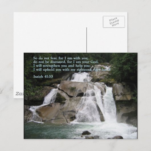 Isaiah 41:10 Waterval Briefkaart (Voorkant / Achterkant)