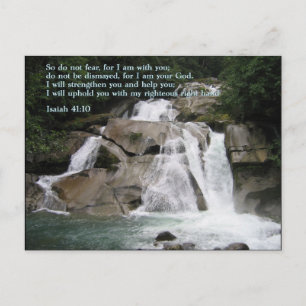 Isaiah 41:10 Waterval Briefkaart