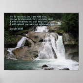 Isaiah 41:10 Waterval Poster (Voorkant)
