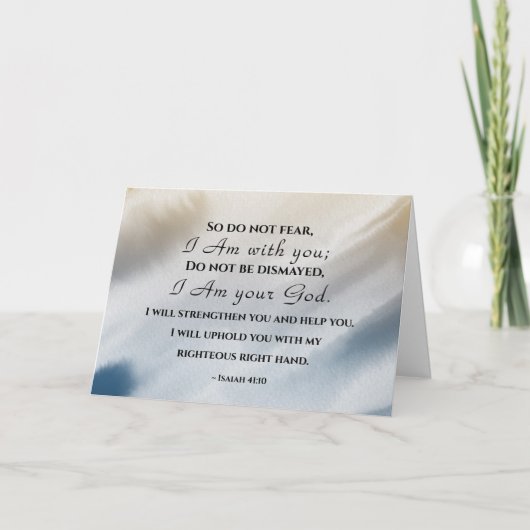 Isaiah 41:10 Wees niet bang, want ik ben bij je Bi Kaart (Voorkant)
