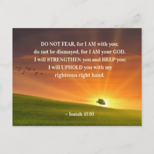 Isaiah 41:10 Wees niet bang, want ik ben bij jou Briefkaart