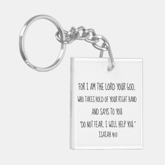 Isaiah 41:13 Bijbelversie Sleutelhanger (Voorkant Links)